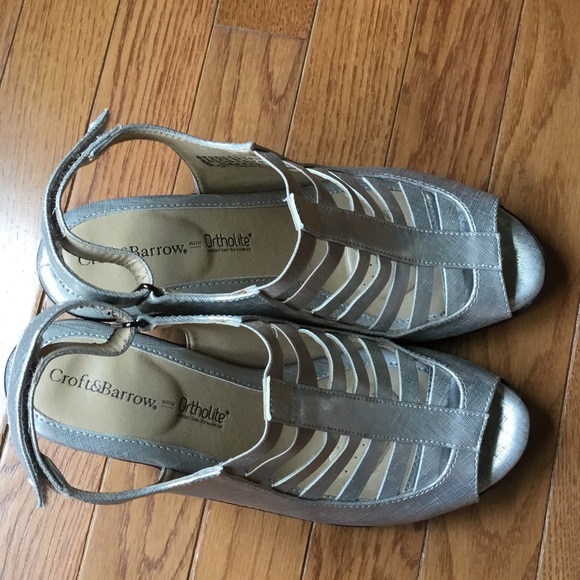 Croft & Barrow Metallic Women's Sandals - Picture 1 of 5